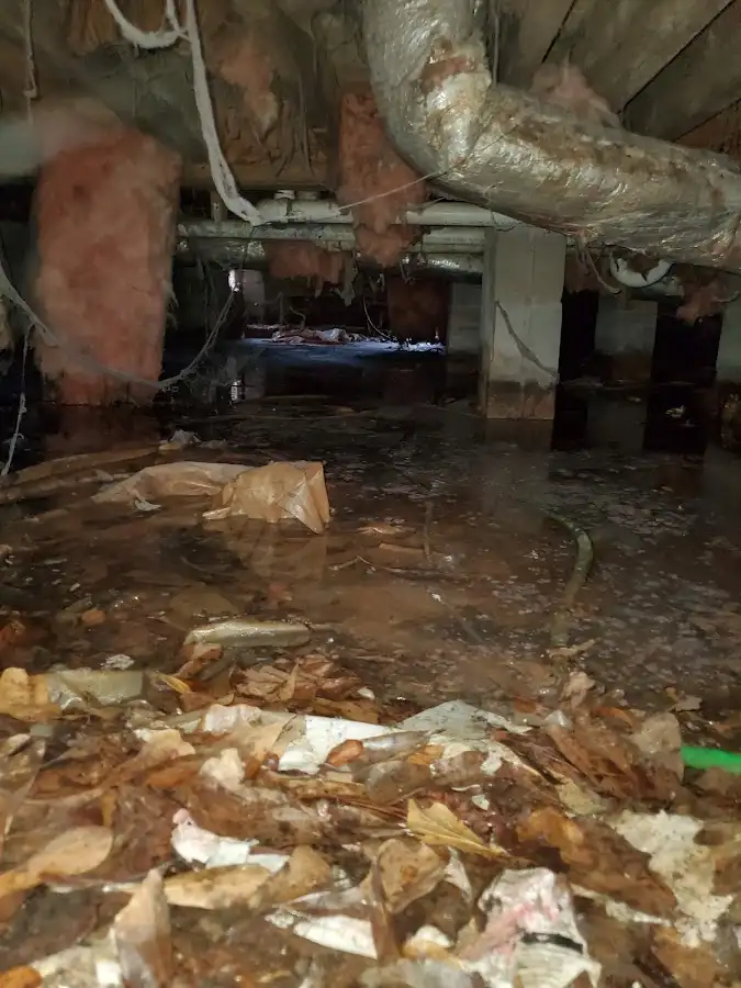 Crawl space flood assessment for Commercial Water Damage Restoration in Stokesdale